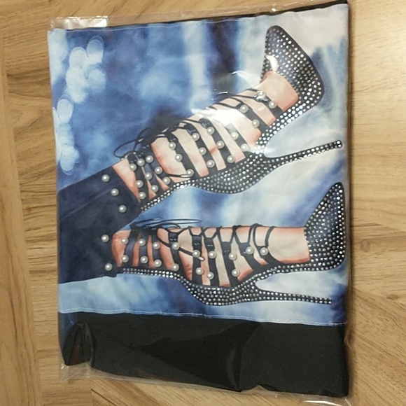 Ko Ko Ailis Blinged Out High Heels Graphic Tee Shirt 3X - Picture 9 of 9